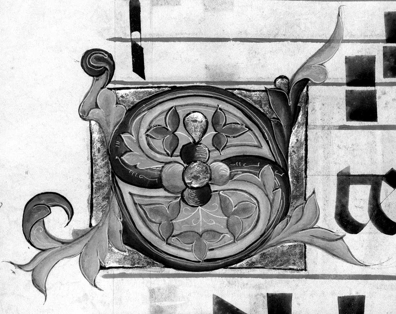 lettera S (miniatura) di Simone Camaldolese (e aiuti) (sec. XIV, sec. XIV)