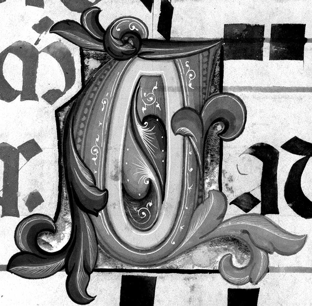 lettera V (miniatura) di Simone Camaldolese (e aiuti) (sec. XIV, sec. XIV)