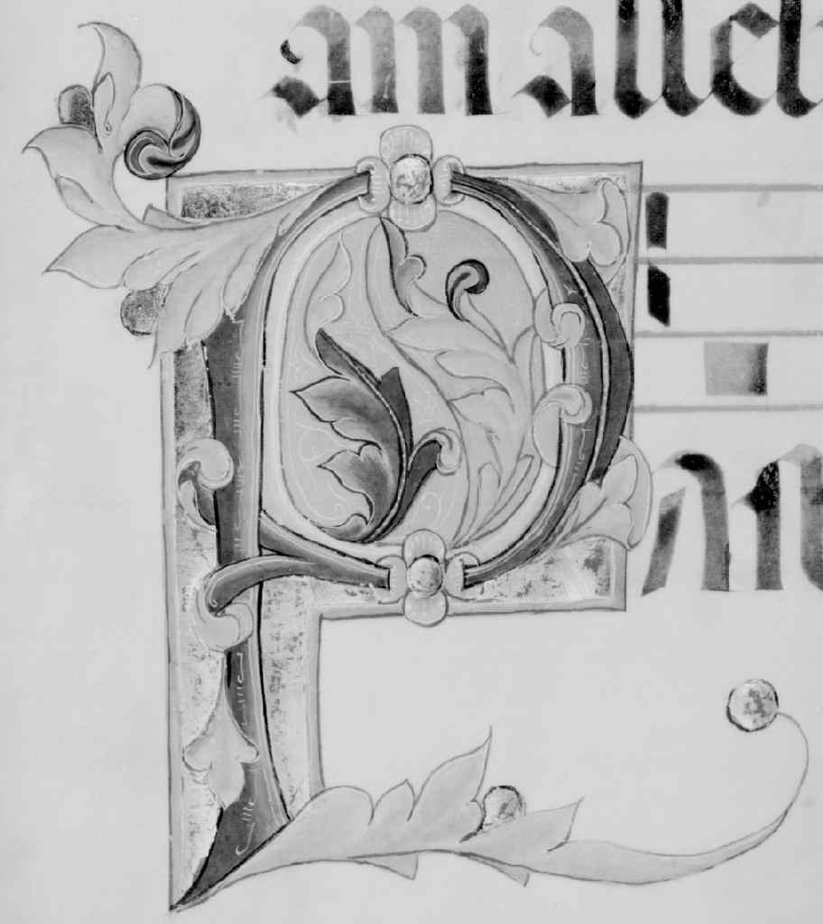 lettera P (miniatura) di Simone Camaldolese (e aiuti) (sec. XIV, sec. XIV)