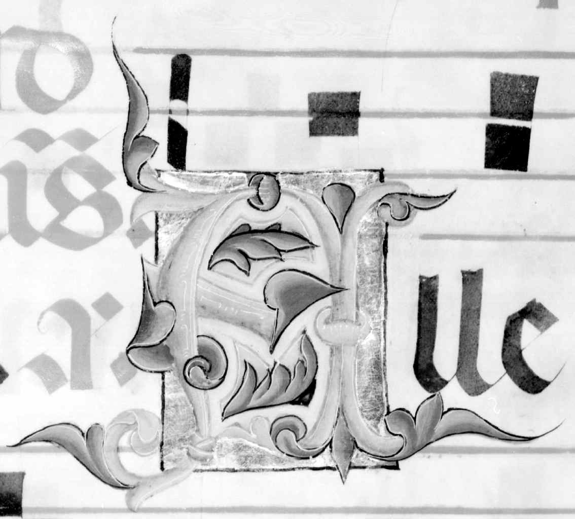 lettera A (miniatura) di Simone Camaldolese (e aiuti) (sec. XIV, sec. XIV)