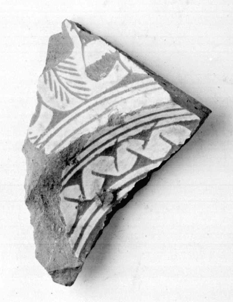 piatto, frammento - manifattura toscana (prima metà sec. XVI)