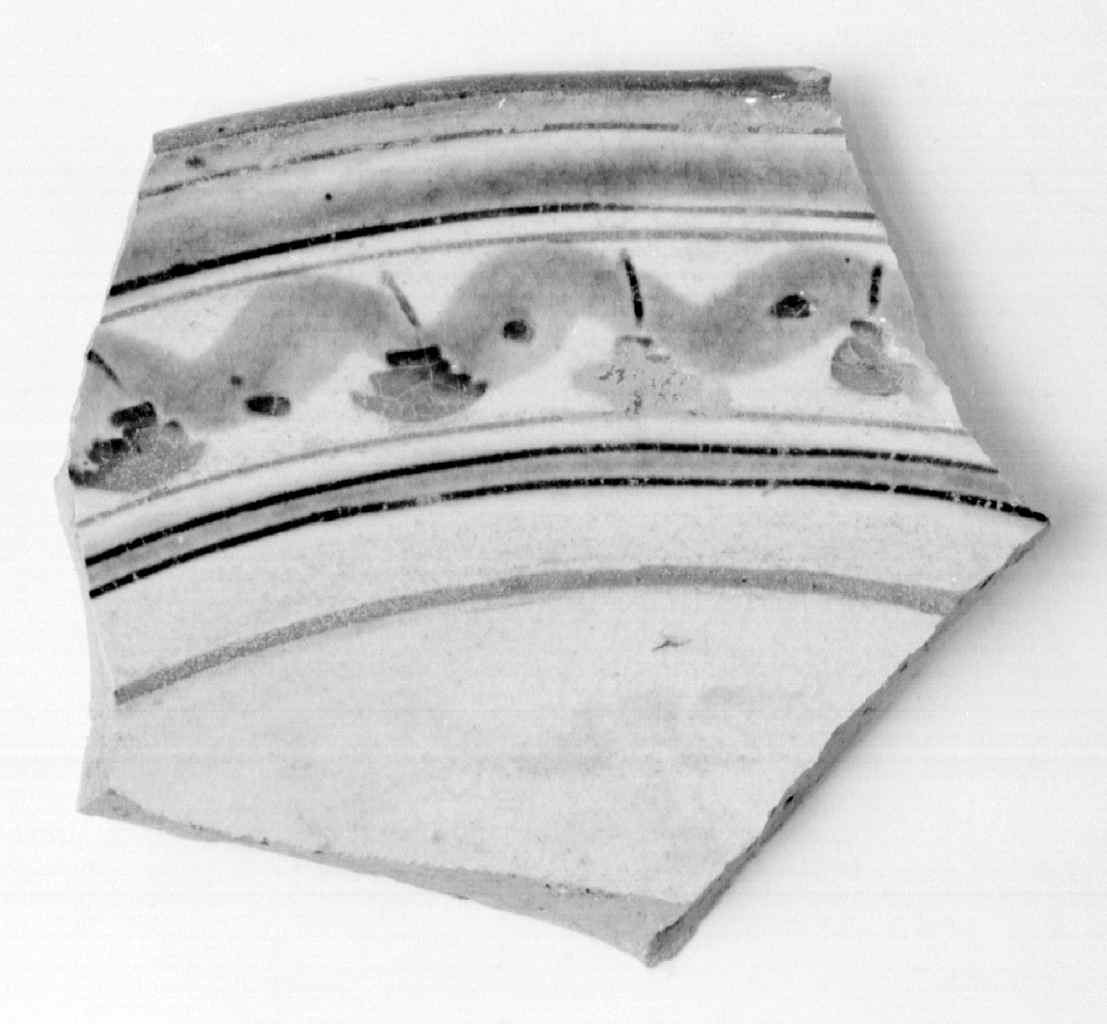 piatto, frammento - manifattura dell'Italia centro-settentrionale (sec. XVII)