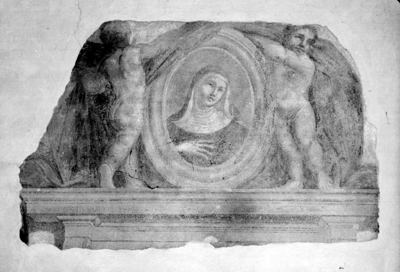beate clarisse tra angioletti (dipinto, serie) - ambito fiorentino (sec. XVII)