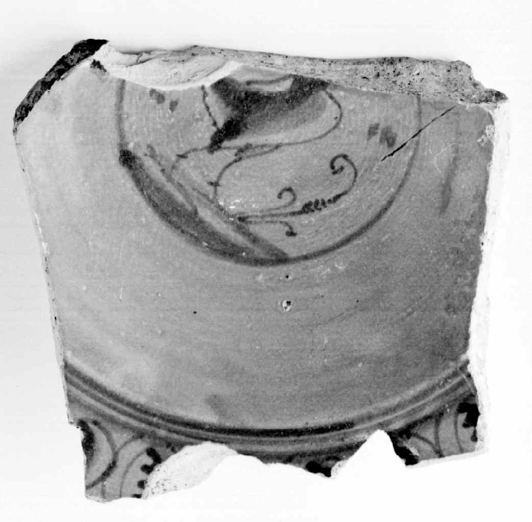 piatto, frammento - manifattura fiorentina (seconda metà sec. XV)