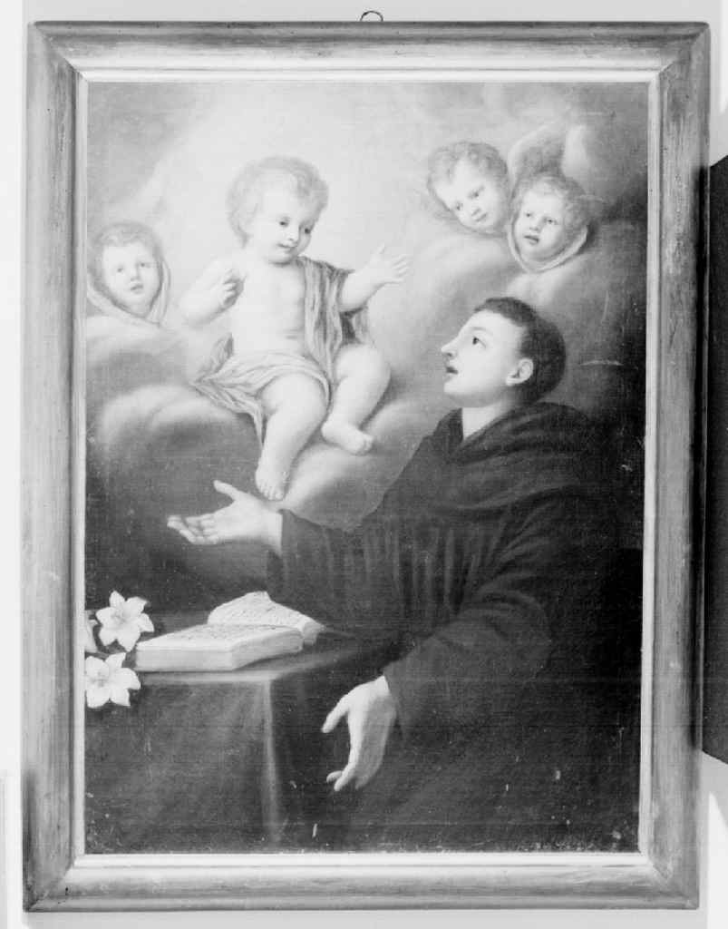 apparizione di Gesù Bambino a Sant'Antonio da Padova (dipinto) - ambito fiorentino (sec. XVII)