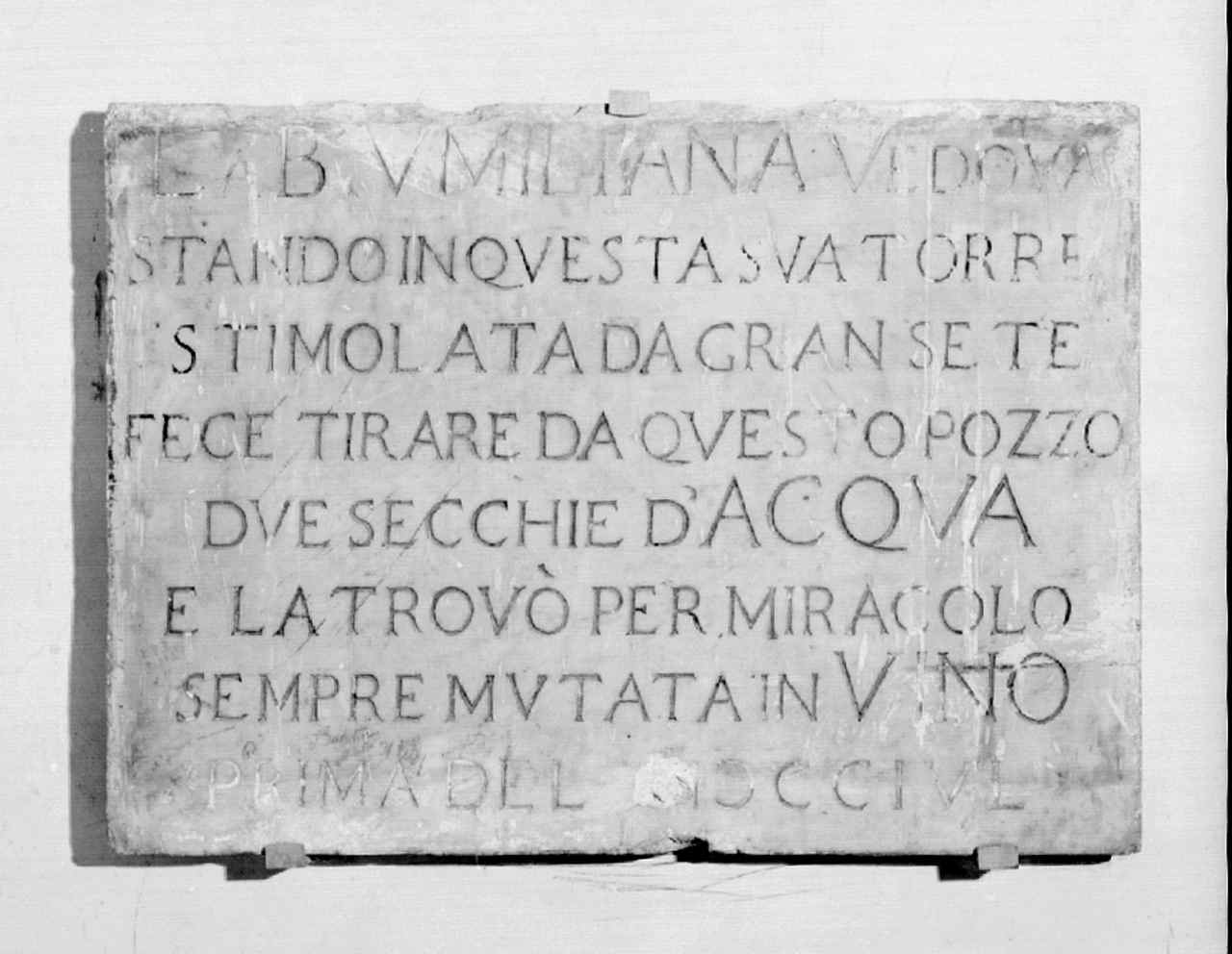 lapide commemorativa - produzione fiorentina (prima metà sec. XIX)