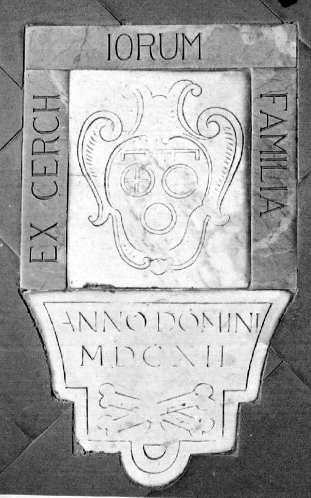 stemma gentilizio della famiglia Cerchi (lastra tombale) - produzione fiorentina (sec. XVII)
