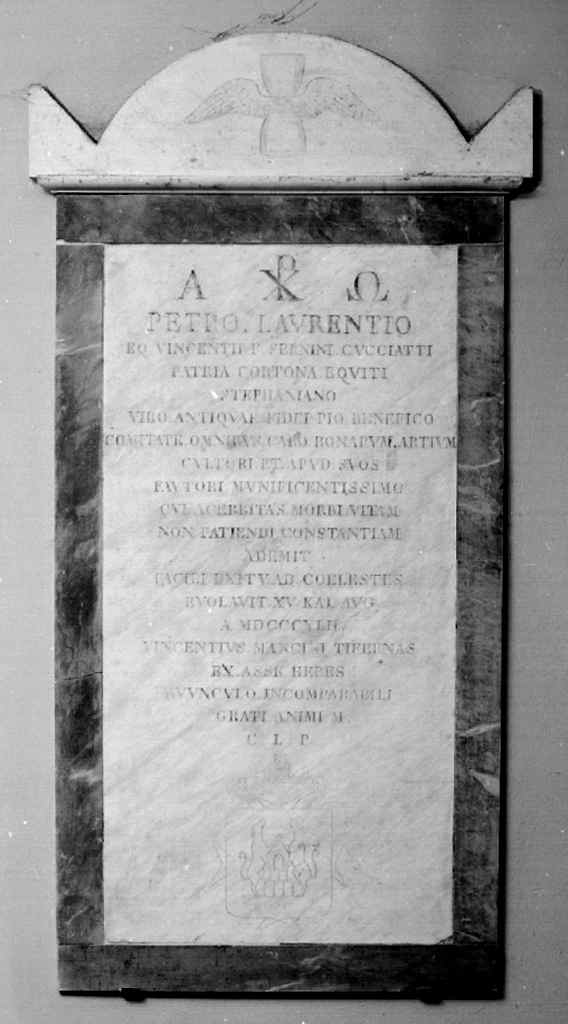 lapide tombale - produzione fiorentina (sec. XIX)