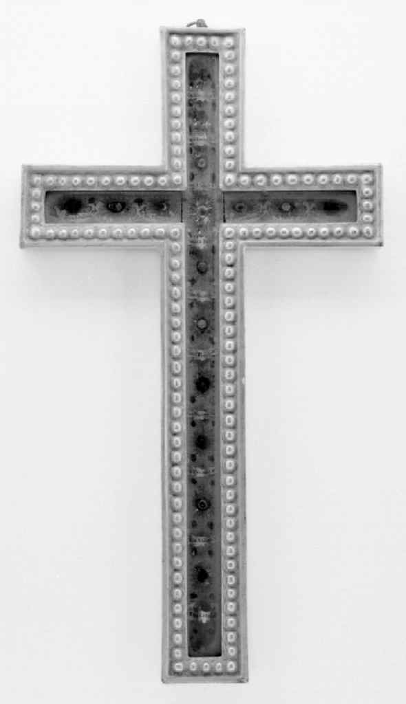 reliquiario - a croce - bottega fiorentina (secc. XIX/ XX)