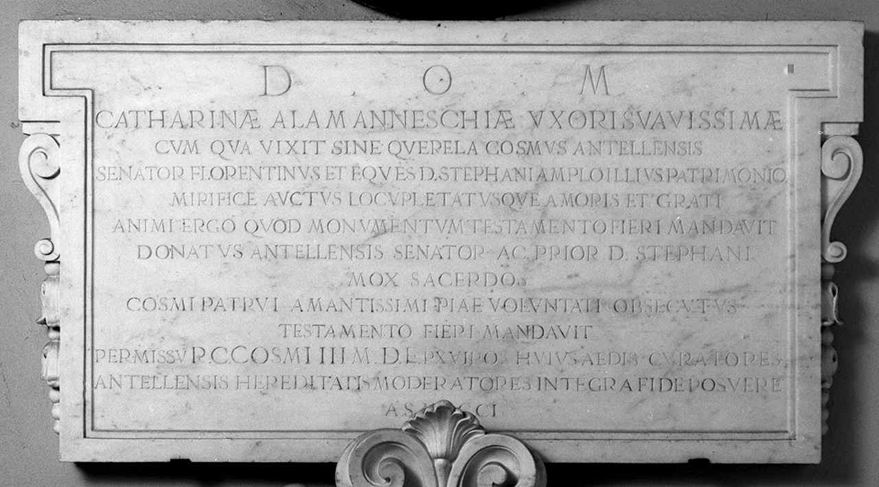 lapide tombale, elemento d'insieme - ambito toscano (sec. XVIII)