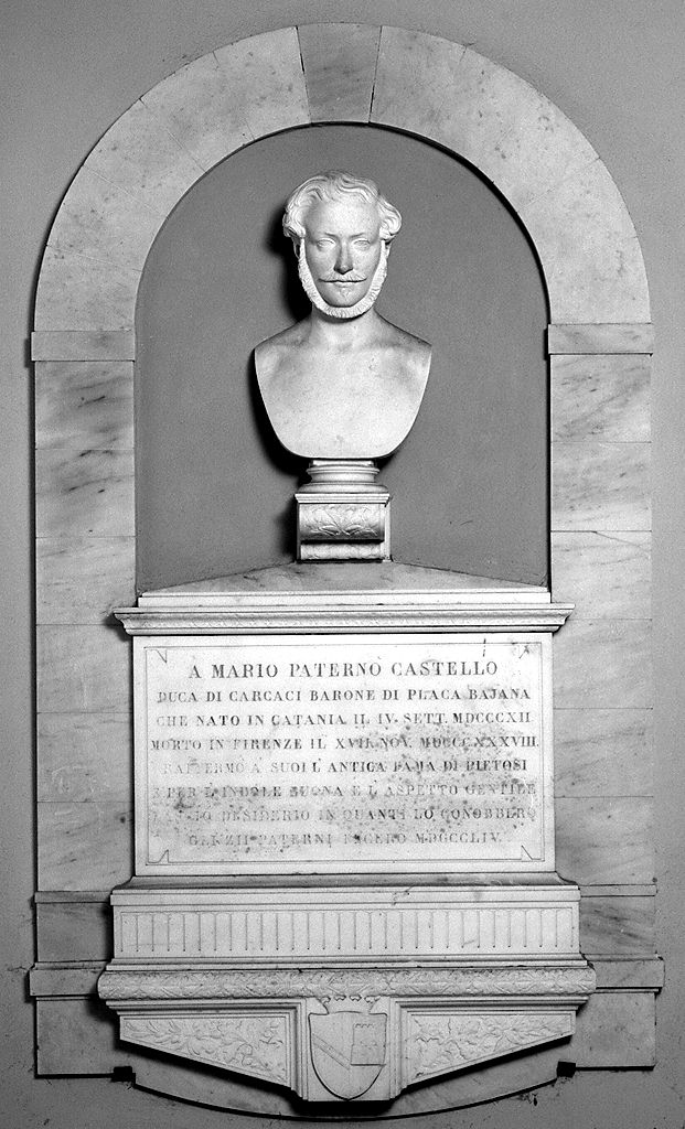busto ritratto di Mario Paternò Castello (monumento funebre) - ambito toscano (sec. XIX)