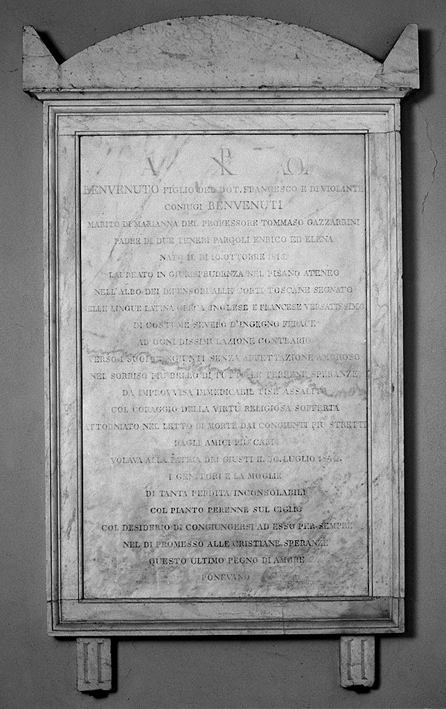 stele funeraria - ambito toscano (sec. XIX)