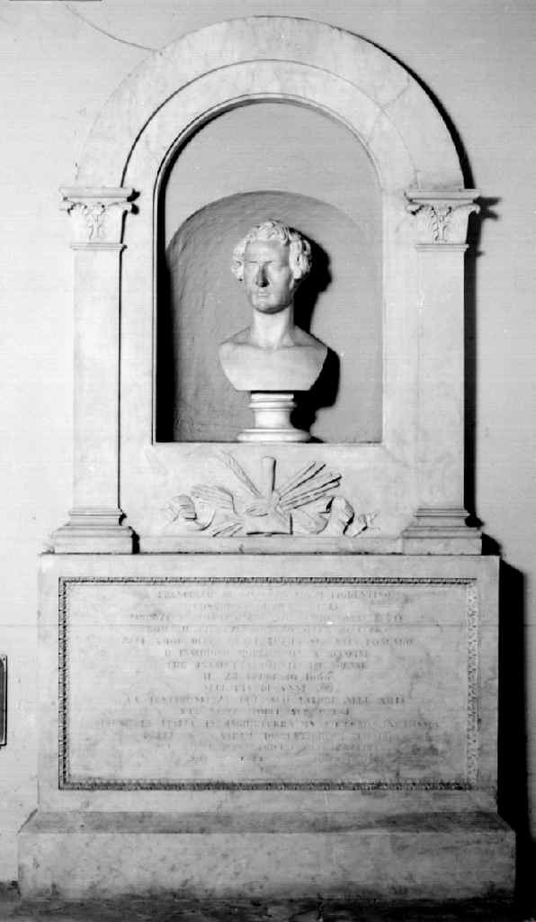 busto ritratto di Francesco Pozzi (monumento funebre) - ambito toscano (sec. XIX)