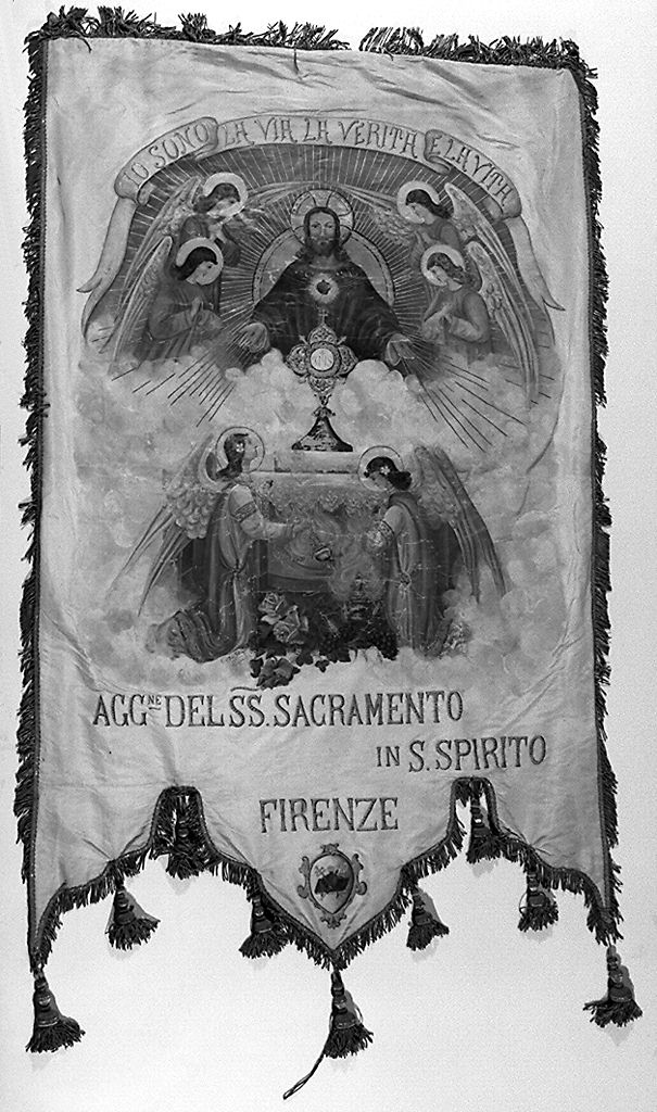 stendardo processionale di Pucci da Filicaja A - manifattura italiana (sec. XX)