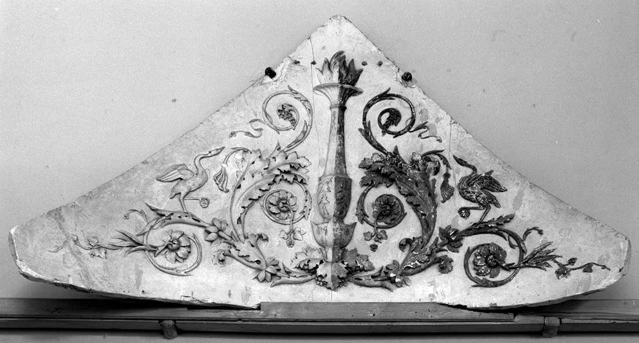 motivi decorativi vegetali (lastra) - produzione toscana (seconda metà sec. XIX)