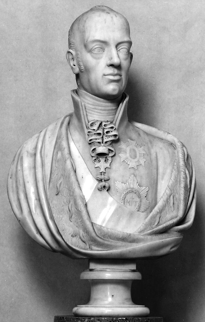 ritratto di Carlo Alberto di Savoia principe di Carignano (scultura) - bottega toscana (seconda metà sec. XIX)