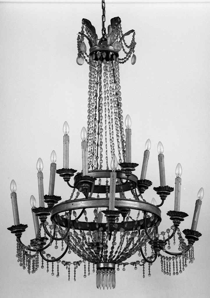 lampadario - produzione italiana (seconda metà sec. XIX)