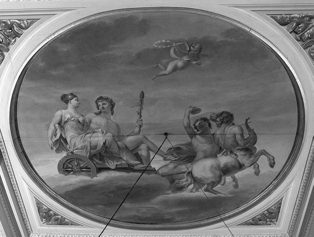 trionfo di Bacco e Arianna (soffitto a cassettoni) di Marini Antonio (prima metà sec. XIX)
