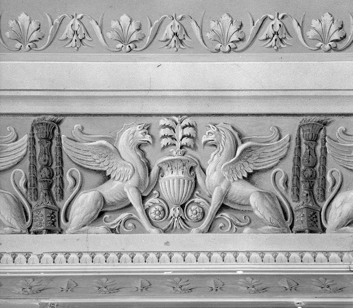 figure allegoriche femminili (dipinto, ciclo) di Rabbuiati (primo quarto sec. XIX)
