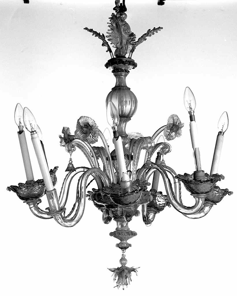 lampadario - a bracci - manifattura veneziana (seconda metà sec. XIX)