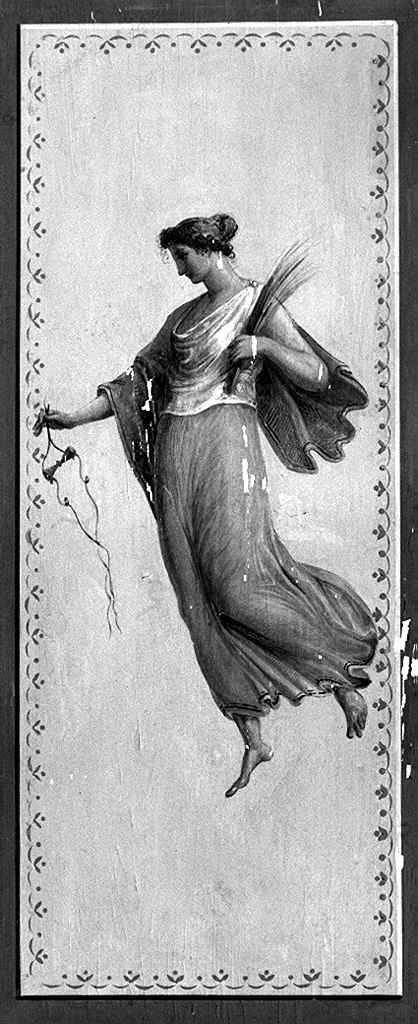 figure allegoriche femminili (imposta di finestra, serie) - ambito fiorentino (ultimo quarto sec. XVIII)