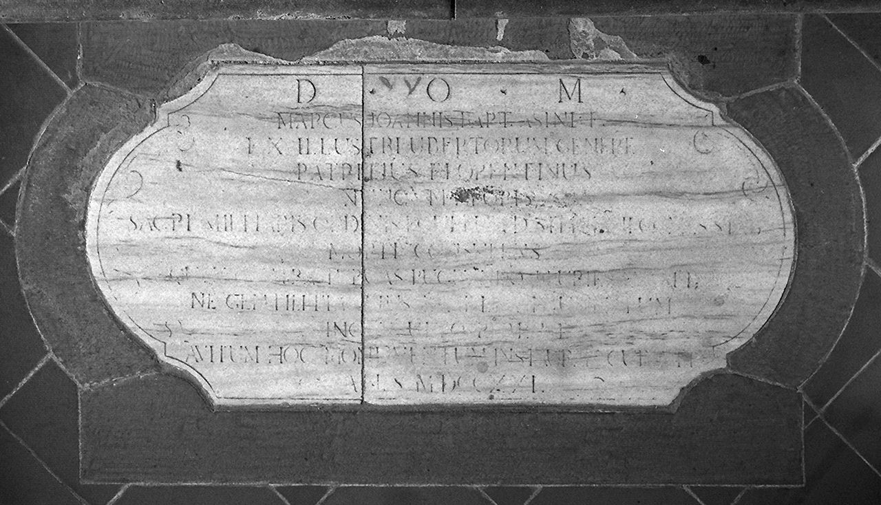 lastra tombale - produzione fiorentina (sec. XVIII)