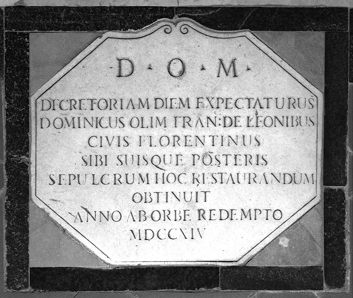 lastra tombale - produzione toscana (sec. XVIII)