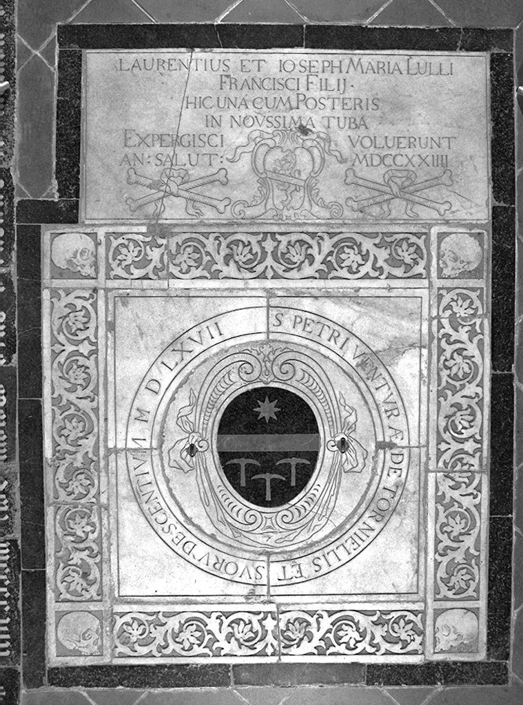 stemma gentilizio (lapide tombale) - bottega fiorentina (sec. XVIII)