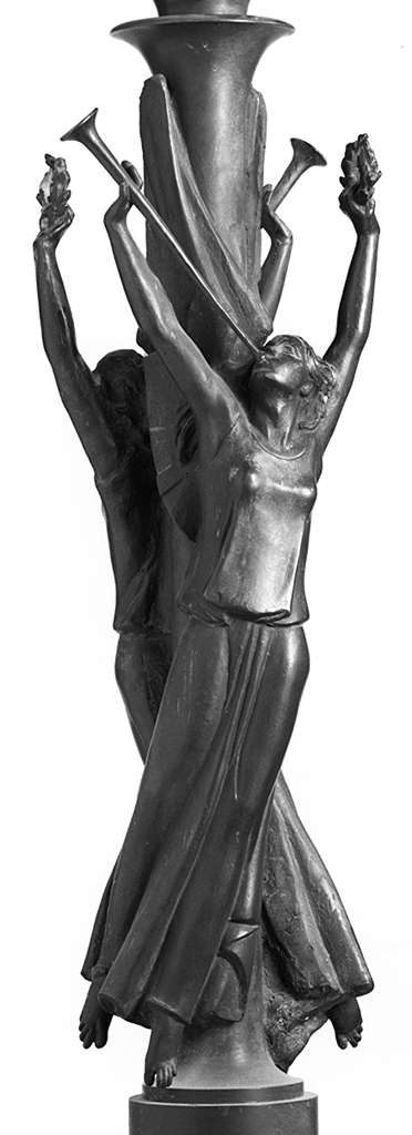 angeli musicanti (candelabro) - ambito fiorentino (sec. XX)