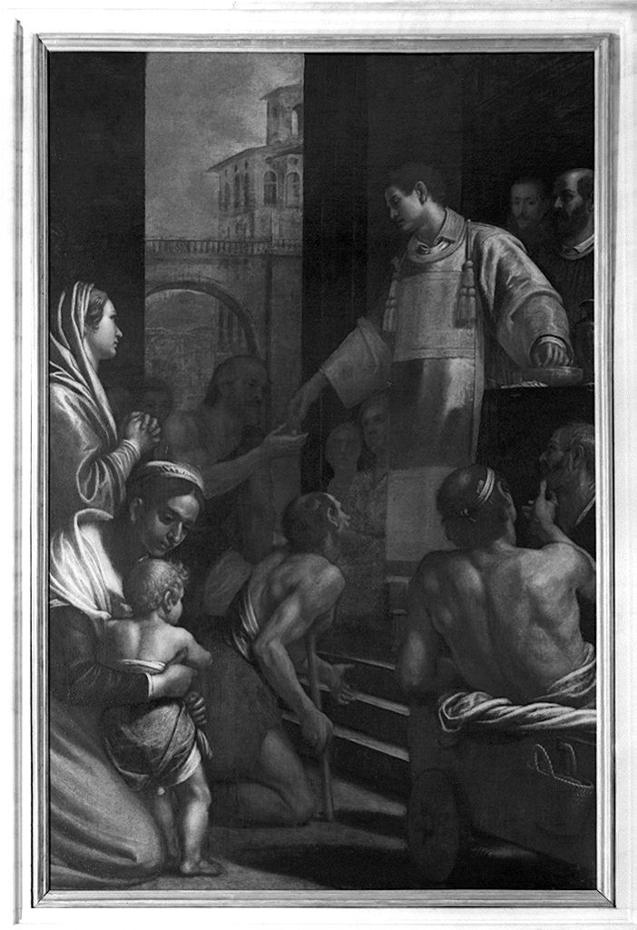 elemosina di San Lorenzo (dipinto) di Cresti Domenico detto Passignano (sec. XVII)