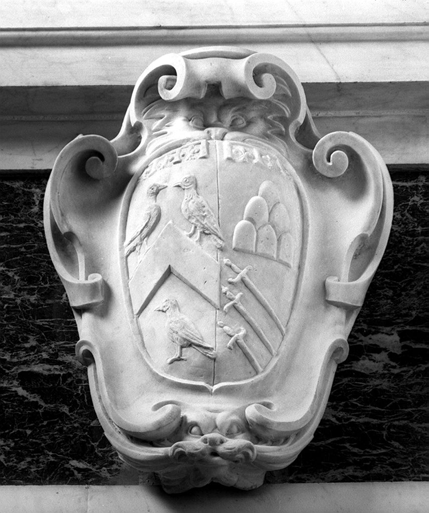 stemma gentilizio delle famiglie Calderini e Usimbardi (rilievo) di Silvani Gherardo (sec. XVII)