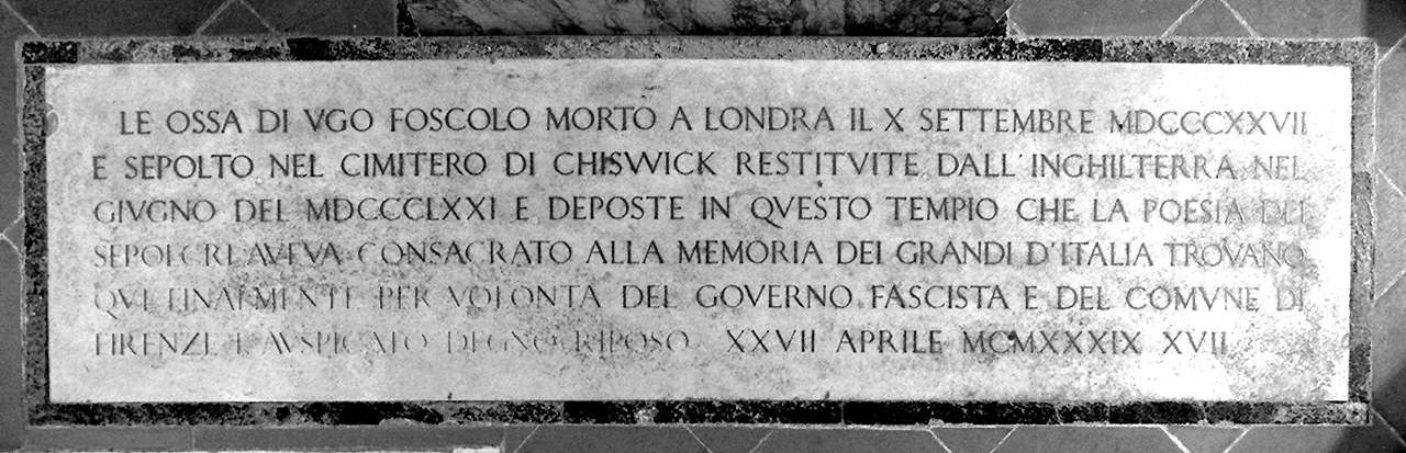 lapide commemorativa - produzione toscana (sec. XX)