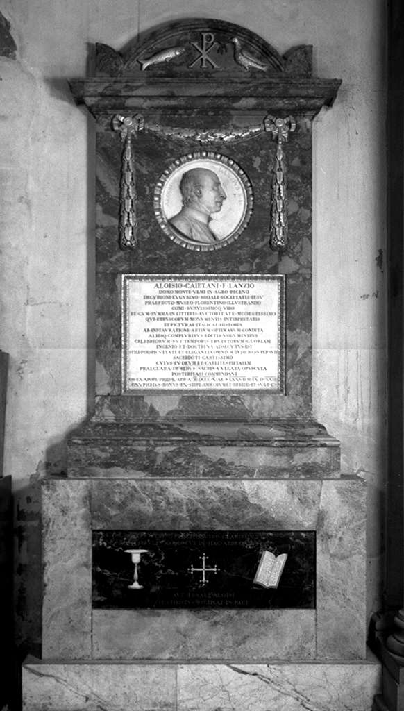 ritratto di Luigi Lanzi (monumento funebre) di Belli Giuseppe, Boni Onofrio (sec. XIX)