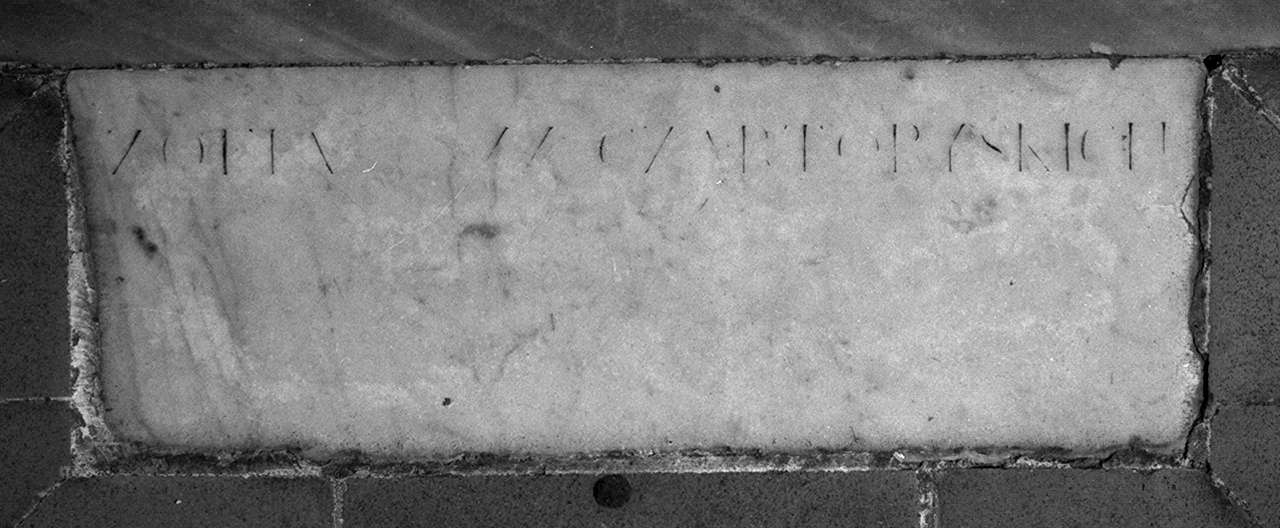 lastra tombale - produzione toscana (sec. XIX)