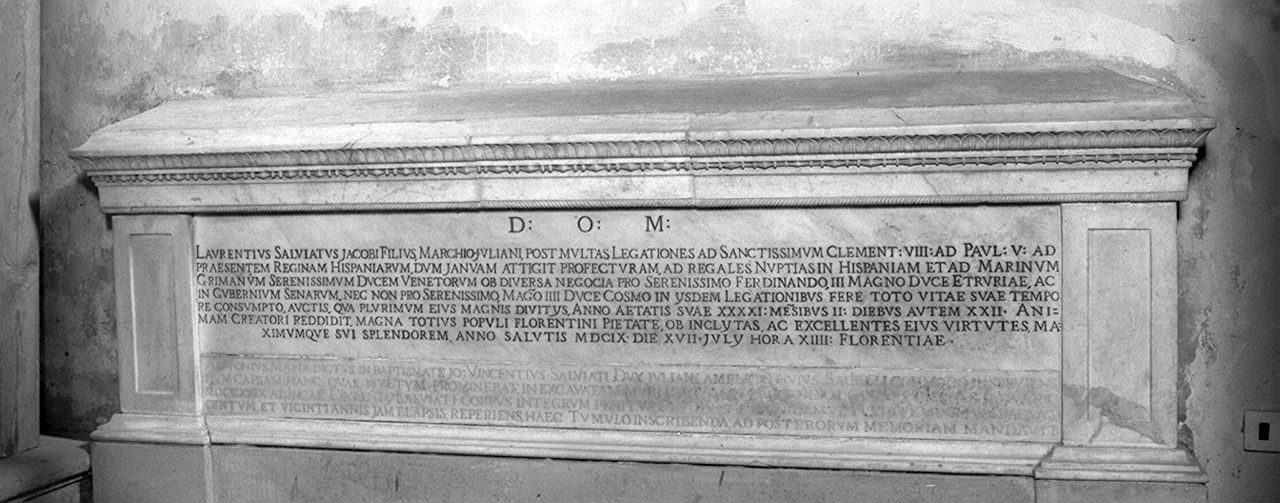 sarcofago - a cassa - produzione toscana (sec. XVII)