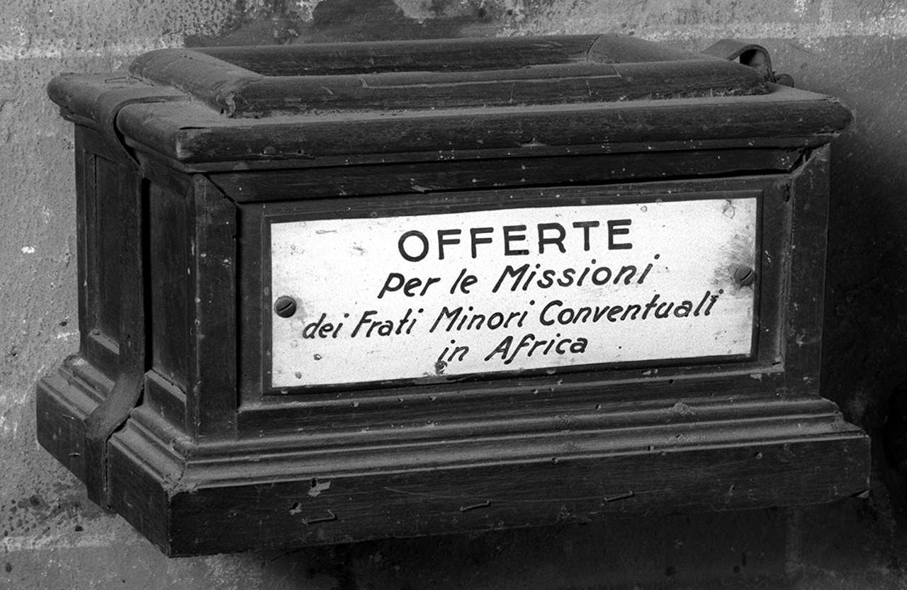 cassetta per elemosine - produzione toscana (sec. XX)