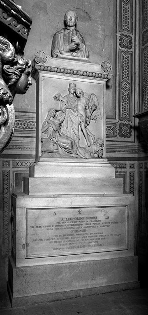 ritratto di Leopoldo Nobili e scena allegorica (monumento funebre) di Pozzi Francesco, Veneziani Leopoldo (sec. XIX)