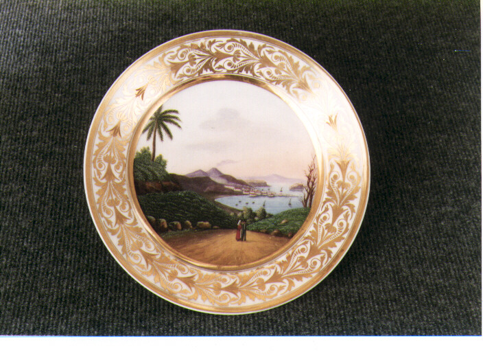 paesaggio (piatto) di Giovine Raffaele (sec. XIX)