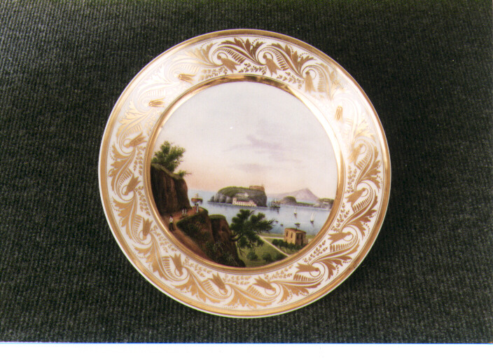 paesaggio (piatto) di Giovine Raffaele (sec. XIX)