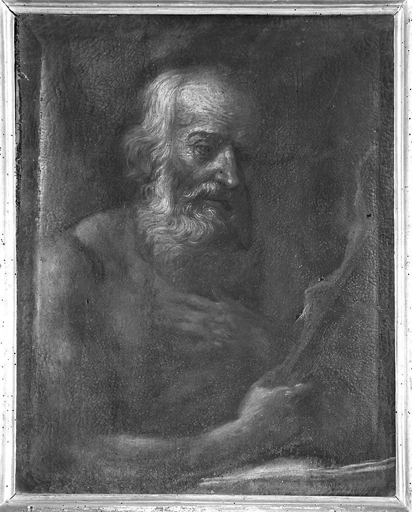 San Girolamo in adorazione del crocifisso (dipinto) - ambito italiano (sec. XVII)