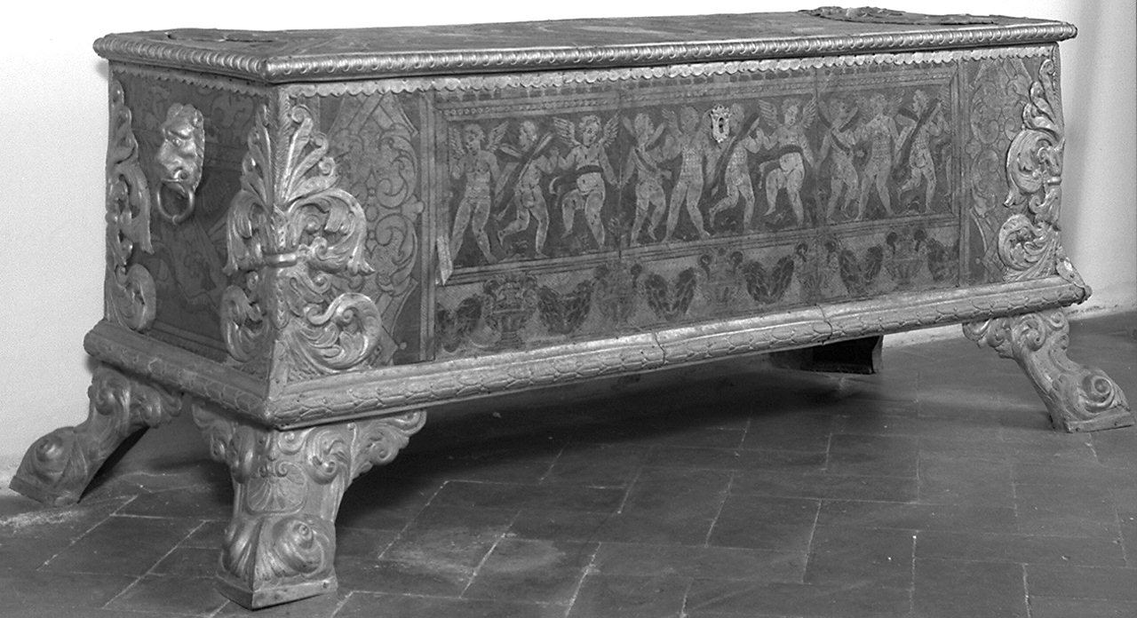 danza di putti (cassone) - ambito toscano (seconda metà sec. XV)