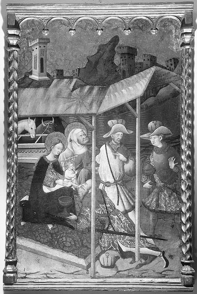 adorazione dei Re Magi (dipinto) di De Granen Blasco (attribuito) (secondo quarto sec. XV)