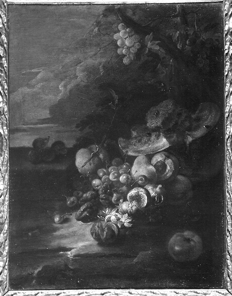 natura morta con frutta (dipinto) - ambito napoletano (secc. XVII/ XVIII)