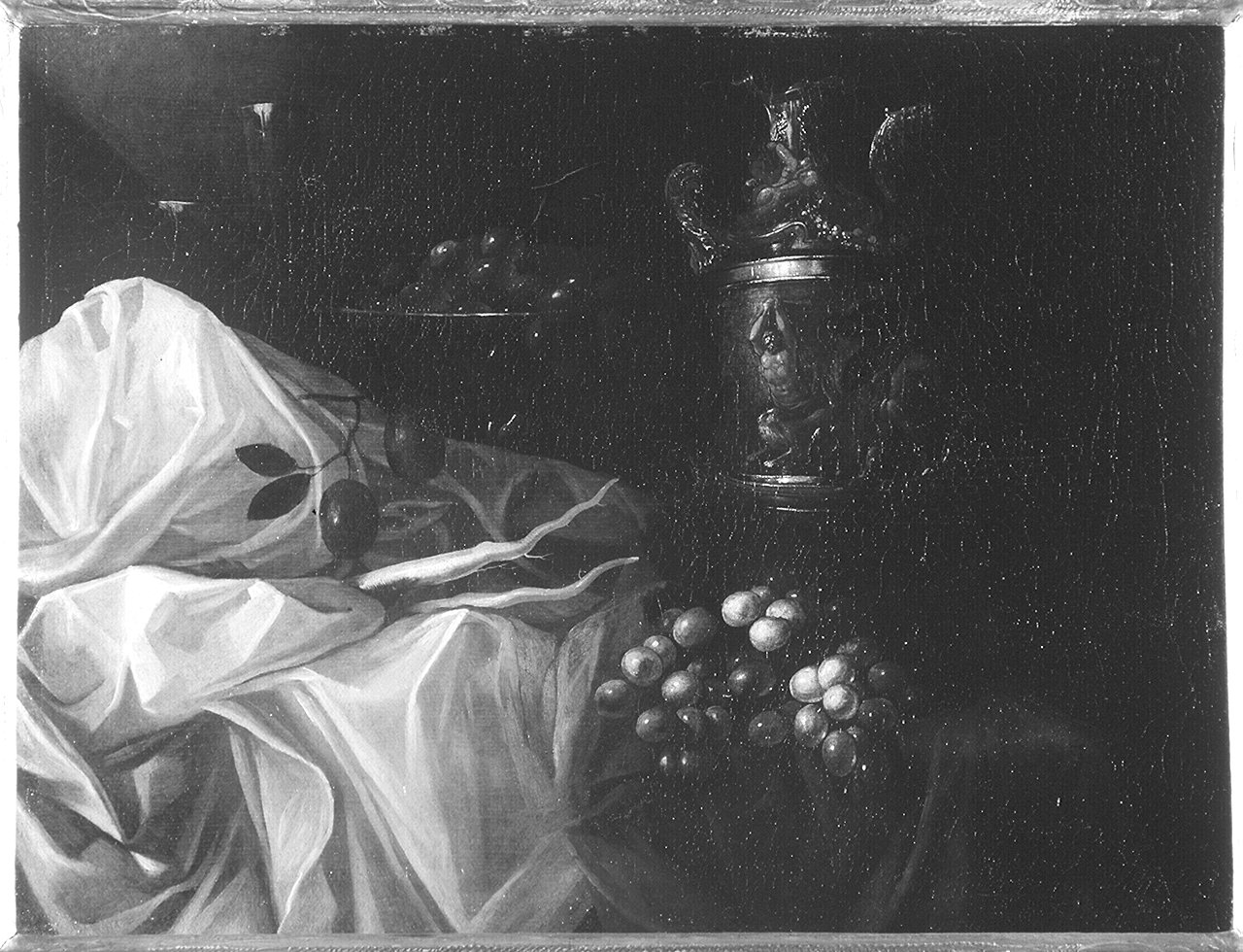 natura morta con frutta (dipinto) di Munari Cristoforo (attribuito) (secc. XVII/ XVIII)