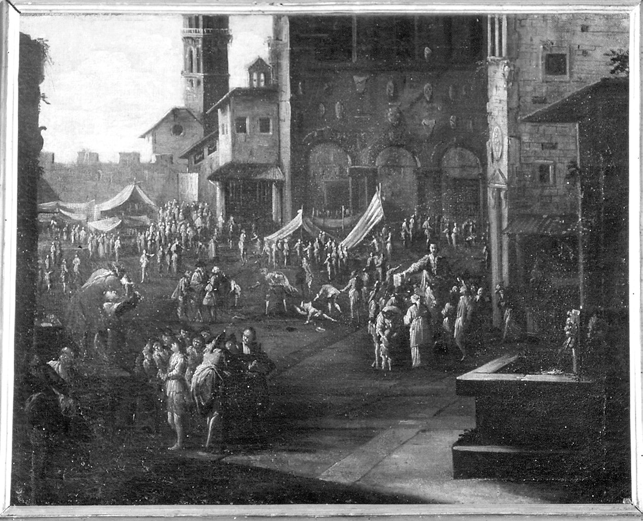 mercato (dipinto) - ambito toscano (sec. XVIII)