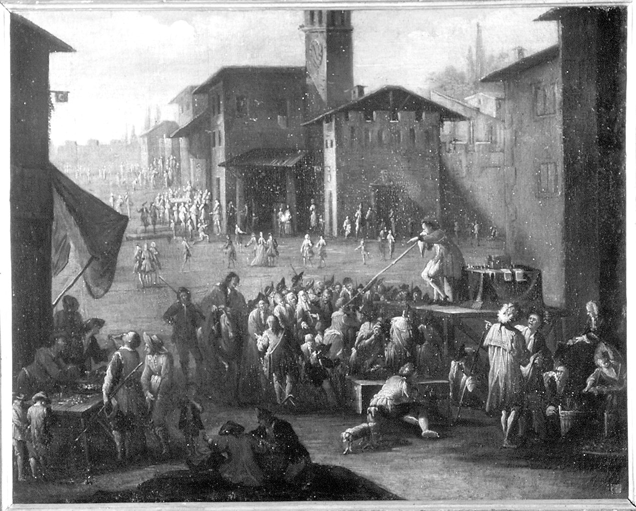mercato (dipinto) - ambito toscano (sec. XVIII)