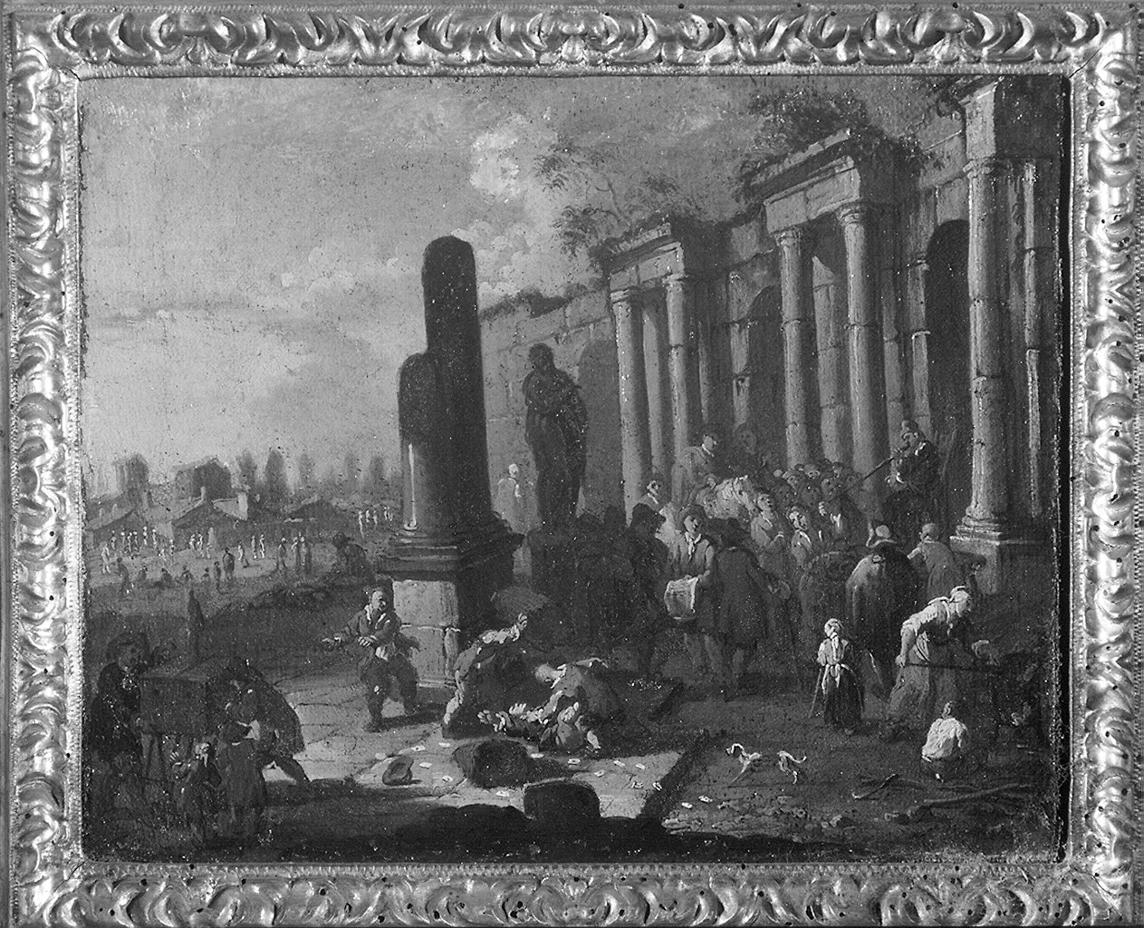 paesaggio con rovine (dipinto) - ambito italiano (secc. XVII/ XVIII)