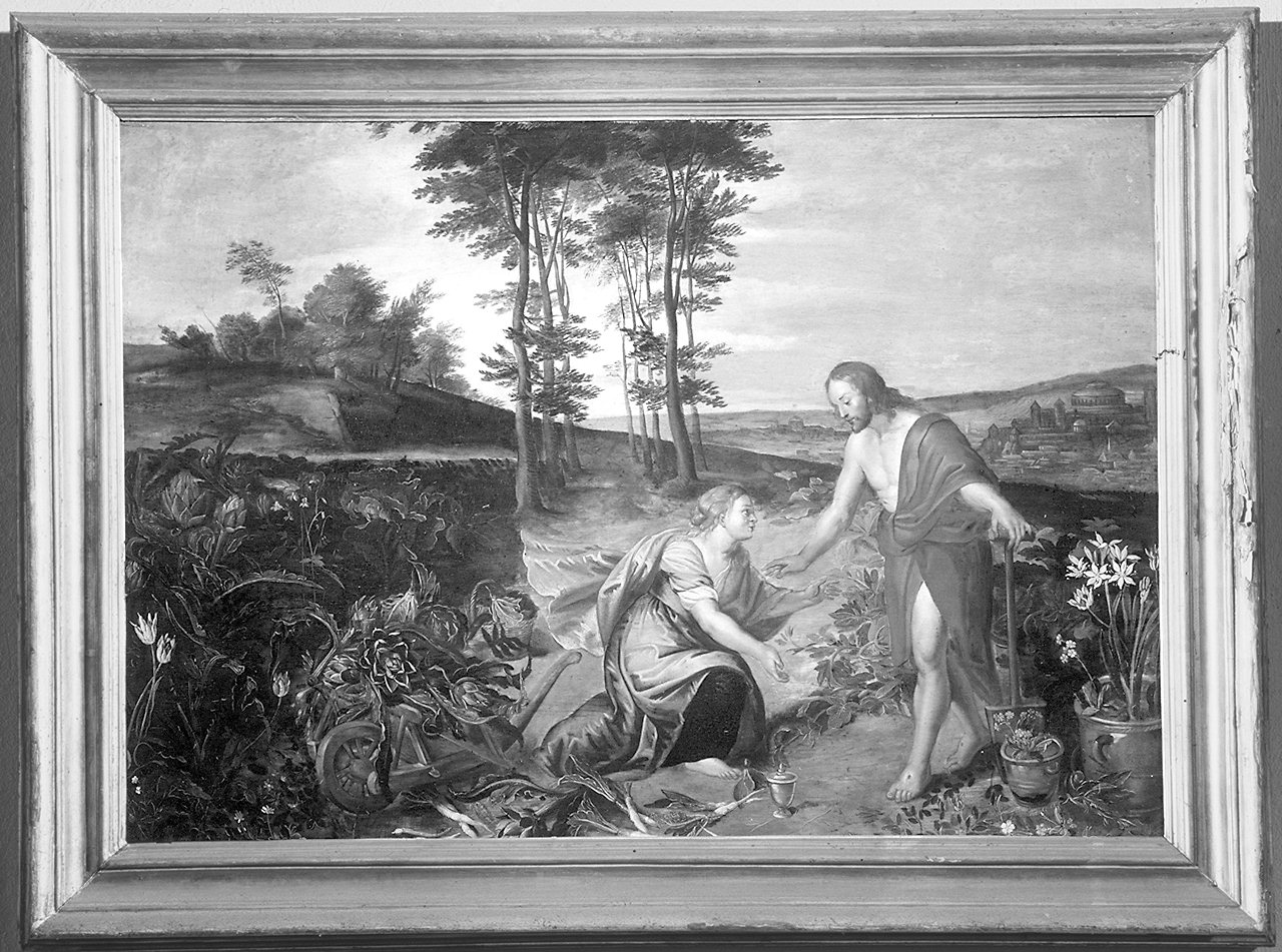 Noli me tangere, apparizione di Cristo risorto a Santa Maria Maddalena (dipinto) - ambito fiammingo (prima metà sec. XVII)