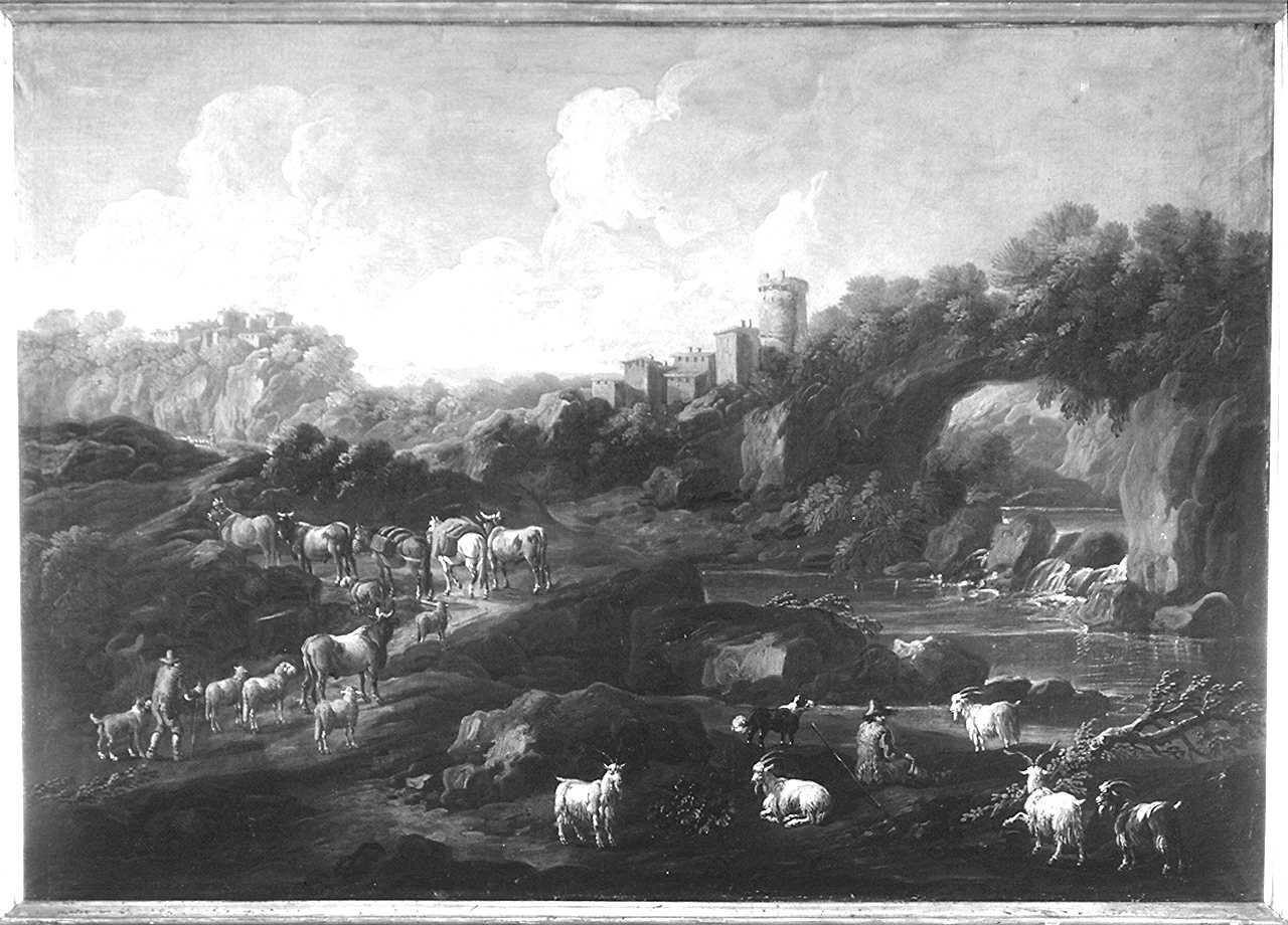 paesaggio con animali (dipinto) di Roos Johann Melchior (primo quarto sec. XVIII)