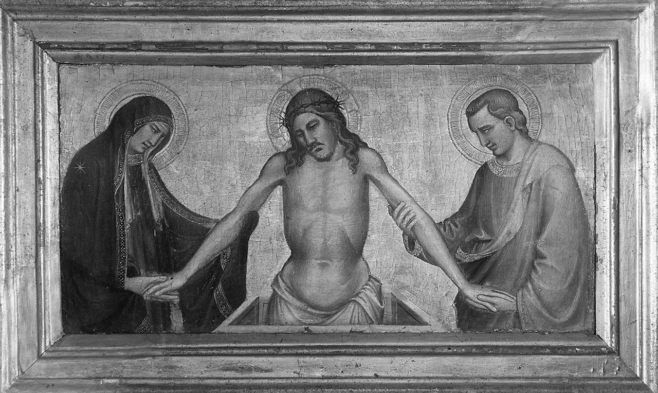 compianto sul Cristo morto (scomparto di predella) di Spinello Aretino (sec. XV)